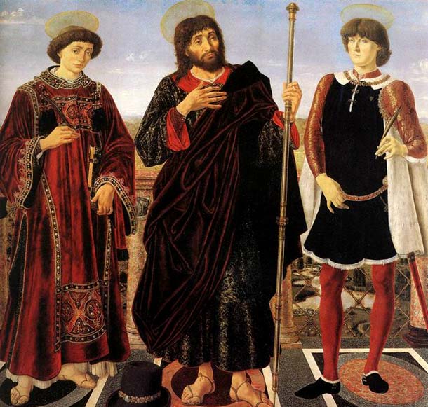 Pollaiuolo, Piero Altarpiece with Three Saints